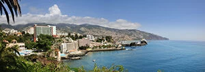 The coast along Funchal with high rank hotels. Madeira
