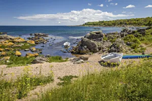 Denmark Prints: Coast at Listed on Bornholm, Denmark