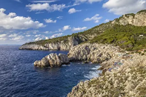 Capri Prints: Coast at Punta Carena, Capri, Gulf of Naples, Campania, Italy