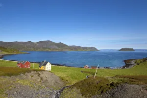 Coastal landscape on the drive to Nordkapp, Norway