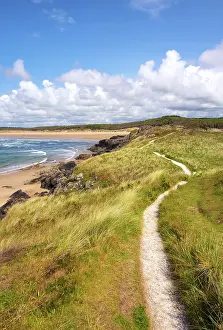 Anglesey Prints: Coastal path on Llanddwyn Island, Anglesey, Wales