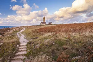 Normandy Gallery: Coastal path at Phare du Cap Levi near Fermanville, Cotentin Peninsula, Manche, Normandy