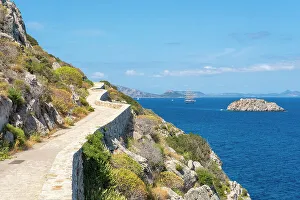 Idra Prints: Coastal path west of Hydra Town, Hydra (Ydra), Saronic Islands, Greece