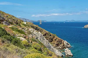 Idra Prints: Coastal path west of Hydra Town, Hydra (Ydra), Saronic Islands, Greece