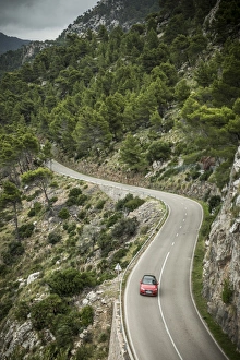Driving Prints: Coastal road, Serra de Tramuntana, Mallorca (Majorca), Balearic Islands, Spain