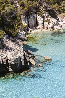 Images Dated 9th April 2019: Coastline at daytime, Cala Mitjana, Menorca, Balearic Islands, Spain