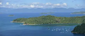 Coastline near Ilha Grande seen from the mainland near Mambucaba, South of Angra dos Reis