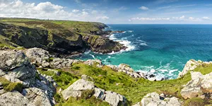 West Country Prints: Coastline at Pendeen Watch, Cornwall, England