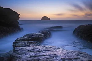 Coastline at Trebarwith Strand, Treknow, Cornwall, England