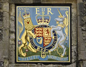 Coat Of Arms Prints: Coat of Arms over Priors Gate, Winchester, Hampshire, UK