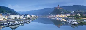 Cochem Prints: Cochem at dusk, Rhineland-Palatinate, Germany