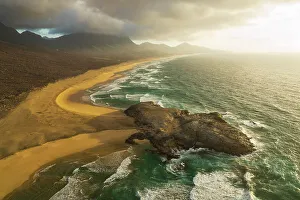 Landmarks Prints: Cofete Beach, Natural Park de Jandia, Fuerteventura, Canary Island, Spain