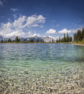 Cold water lake above Seefeld in Tirol, Tyrol, Austria