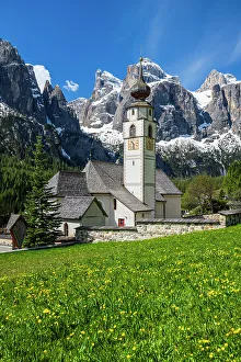 Alto Adige Prints: Colfosco-Calfosch with Sella mountain group behind