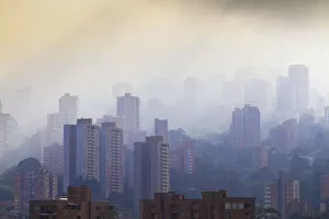 Colombia, Antioquia, Medellin, High rise condominiums at El Poblado known as the Milla