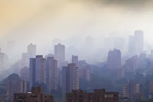 Medellin Prints: Colombia, Antioquia, Medellin, High rise condominiums at El Poblado known as the Milla