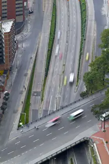 Colombia, Bogota, the Centro internacional roads from Colpatria tower - Torre Colpatria