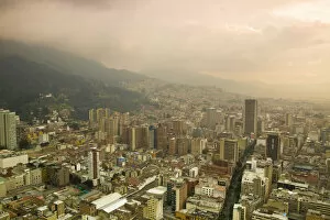 Images Dated 11th January 2010: Colombia, Bogota, View of Central Bogota at dusk