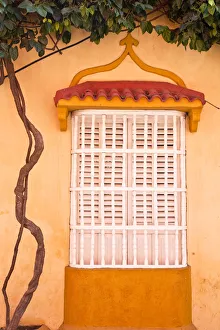 Colombia, Bolivar, Cartagena De Indias, Colonial window