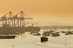Colombia Prints: Colombia, Bolivar, Cartagena De Indias, Port and boats