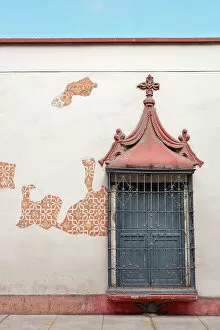 Colonial architecture window in Trujillo, La Libertad, Peru