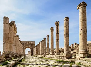 Colonnaded Street or Cardo, Jerash, Jerash Governorate, Jordan