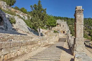 Anatolia Prints: Colonnaded Walkway, Alahan Monastery, 5th century, Mersin province, Turkey