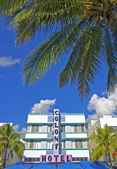 The Colony Hotel on Ocean Drive, South Beach, Miami, Florida, USA