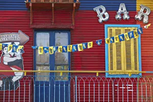 Caminito Prints: A colorful bar in the Caminito de La Boca, Buenos Aires, Argentina