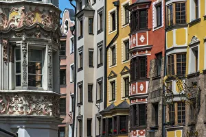 Colorful buildings in the old town, Innsbruck, Tyrol, Austria
