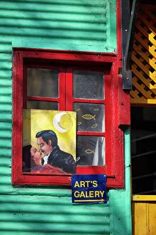 Images Dated 8th November 2022: A colorful detail of the 'Caminito', La Boca, Buenos Aires, Argentina