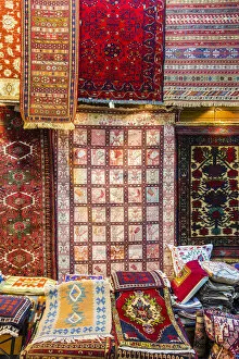 Images Dated 23rd June 2015: Colorful carpets on sale at Grand Bazaar (Kapalancarsi), Istanbul, Turkey