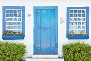 Coastal Town Prints: Colorful door and windows on the Orla Bardot street of Buzios, Rio de Janeiro, Brazil