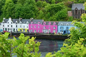 Colorful houses in Portree harbour, Isle of Skye, Scottish Highlands, Scotland, UK