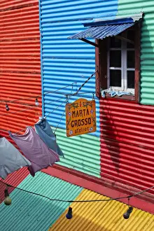 Conventillo Prints: A colorful detail inside a historic conventillo of the Caminito de La Boca