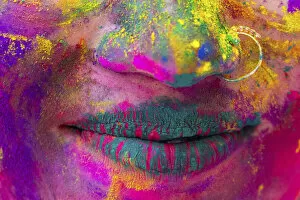 Images Dated 19th January 2021: Colorful lips, Dhaka, Bangladesh