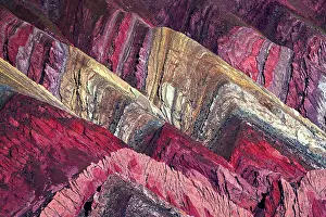 Striped Prints: Colorful rock strata, Serrania de Hornocal, Humahuaca, Jujuy, Argentina