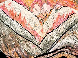 Striped Prints: Colorful rock strata, Serrania de Hornocal, Humahuaca, Jujuy, Argentina