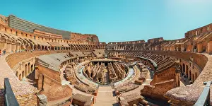 Ancient Monument Prints: Colosseum arena. Rome, Lazio, Italy