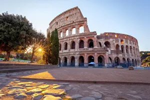 Archeology Prints: Colosseum at sunrise, Rome, Lazio, Italy
