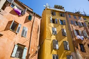 Alpes Maritimes Gallery: Colouful buildings, Grasse, Alpes-Maritimes, Provence-Alpes-Cote D Azur, French Riviera