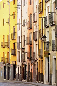 Cuenca Prints: Coloured houses in the walled town of Cuenca, a Unesco World Heritage Site