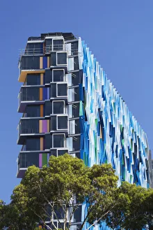Colourful apartment block, Melbourne, Victoria, Australia