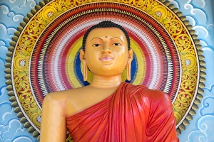 Colourful Buddha Statue, Mirrisa, South Coast, Sri Lanka