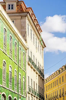 Bairro Alto Prints: Colourful building in Bairro Alto, Lisbon, Portugal, Europe