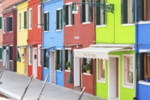 Burano Prints: Colourful Buildings, Burano, Venice, Italy