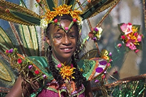 Colourful costumes in the Notting Hill Carnival