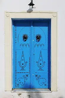 Medina Prints: Colourful door, Hammamet, Tunisia