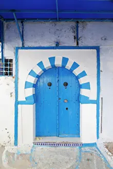 Medina Prints: Colourful door, Hammamet, Tunisia