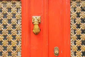 Knocker Prints: Colourful door knocker, Porto, Portugal, Europe